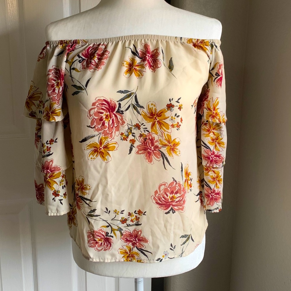 Off the shoulder floral top